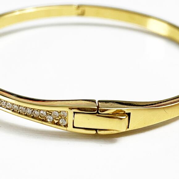 Kate Spade Skinny Mini Pave Gold Bow Bracelet - Picture 6 of 7